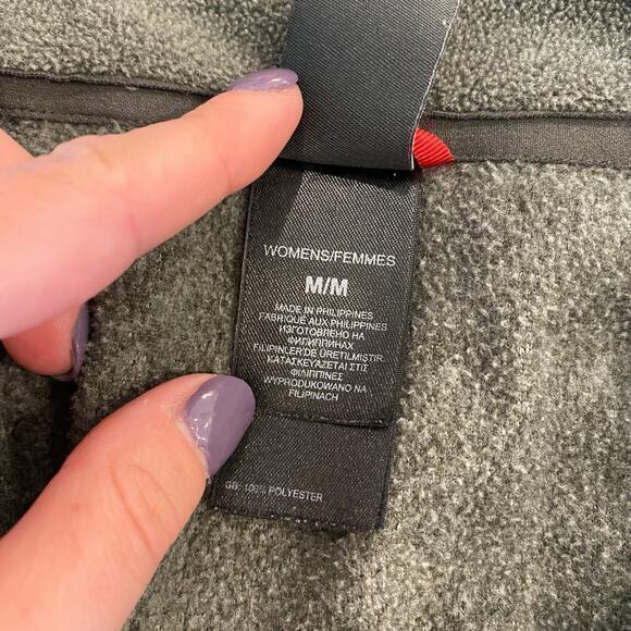 The North Face Gray Women's Quarter Zip Pullover Fleece Sweatshirt Medium - Picture 5 of 6